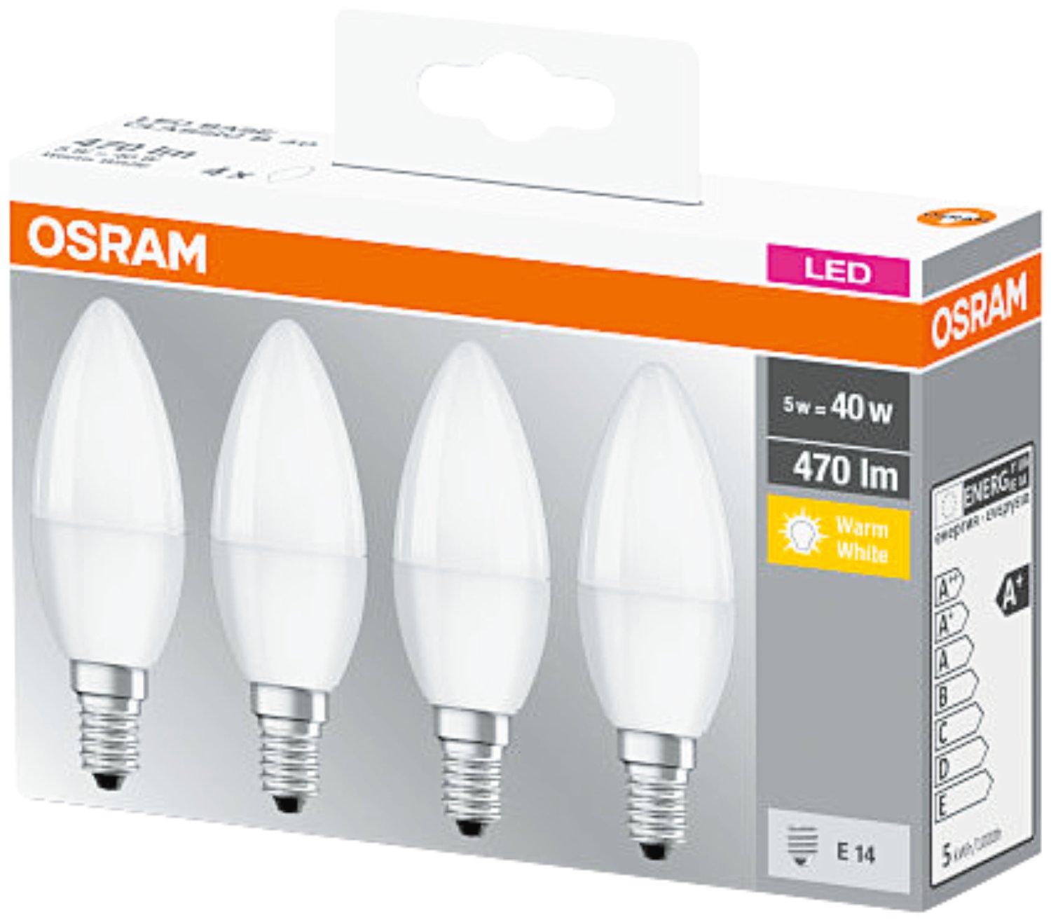 Osram Led Kerze Base Classic B E W Wei Matt Stk