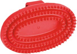 Gummistriegel oval, rot