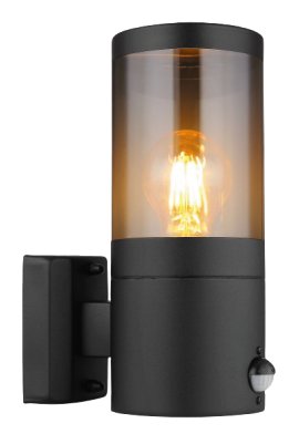 GLOBO Außenwandleuchte Xeloo Matt-Schwarz 60W 1xE27 10,2x24,5 cm (⌀xH)