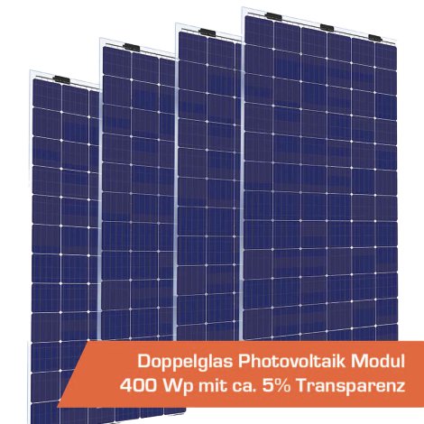 SUNELEMENTS PV-Paket Set 1 5% Transparenz 400 WP