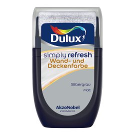 DULUX Simply Refresh Wand und Deckenfarbe Test Silbergrau 30 ml