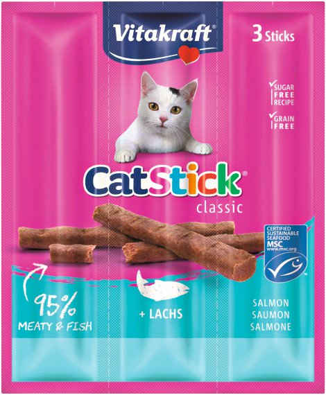 VITAKRAFT Cat Stick mit Lachs 3 Stk.