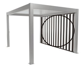BIOHORT Lamellenseitenwand Dunkelgrau-metallic 4 m