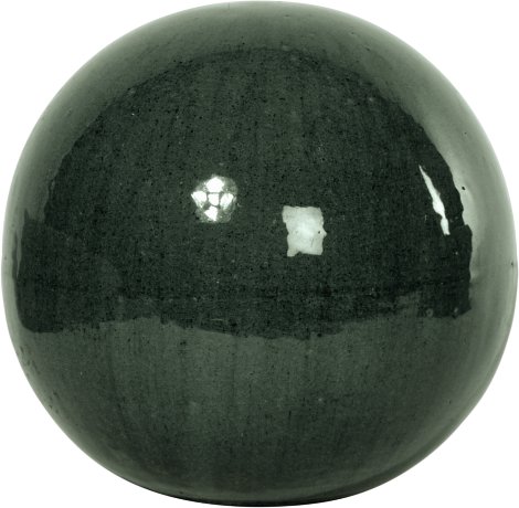 Keramik-Dekokugel glasiert  ⌀ 15 cm, Blattgrün