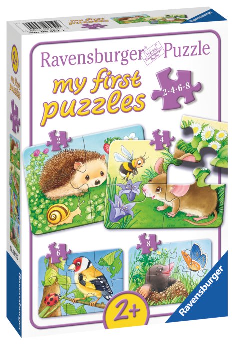 RAVENSBURGER Puzzle Süße Gartenbewohner 2/4/6/8-tlg.