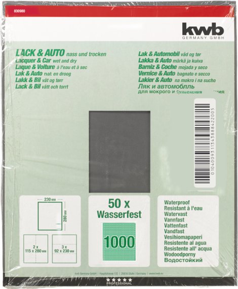 KWB Schleifbogen wasserfest K1.000