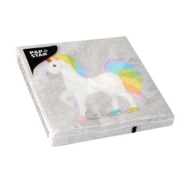 Serviette Unicorn 3-lagig 1/4falz 33x33 cm