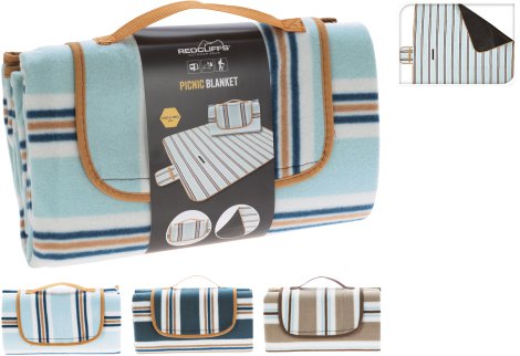 Picknickdecke Fleece Bunt 130x150 cm