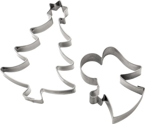 Ausstecher Baum + Stern + Engel 2-tlg.