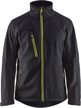 BLÅKLÄDER Softshell Jacke schwarz/gelb 2 XL