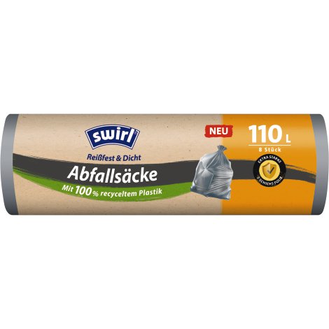 SWIRL® Abfallsack 110 l, 8 Säcke 82x90 cm