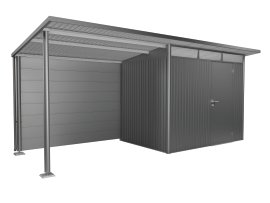 BIOHORT Rückwand für Seitendach L Quarzgrau-Metallic für BIOHORT Gerätehaus AvantGarde®