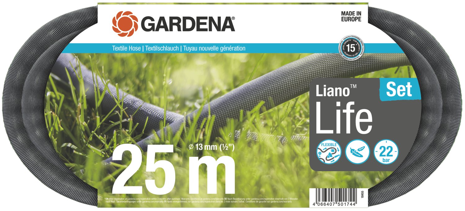 GARDENA Textilschlauch Linao™ Life 1/2" 25 m