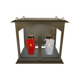 LIENBACHER Kerzenhaus gold-antik beschichtet 33x28x26 cm