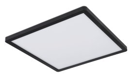 GLOBO LED-Deckenleuchte Sapana Schwarz satiniert/Weiß 18W 3000K 29,4x29,4x2,5 cm (LxBxH)