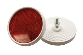Rückstrahler rot PVC mit Schraube
