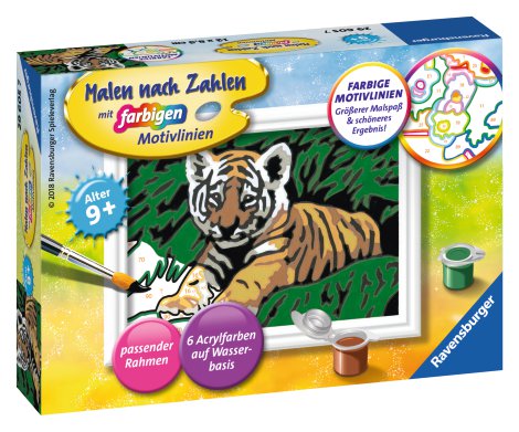 RAVENSBURGER Malen nach Zahlen Süßer Tiger