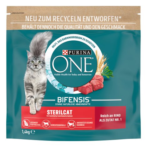 PURINA ONE® Sterilcat reich an Rind und Weizen 1,4 kg