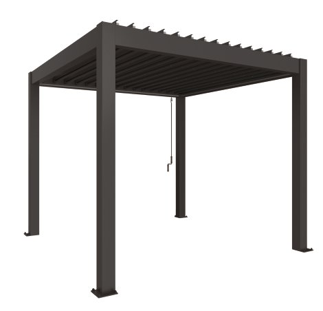 BIOHORT Pergola Dunkelgrau-Metallic 3x3 m