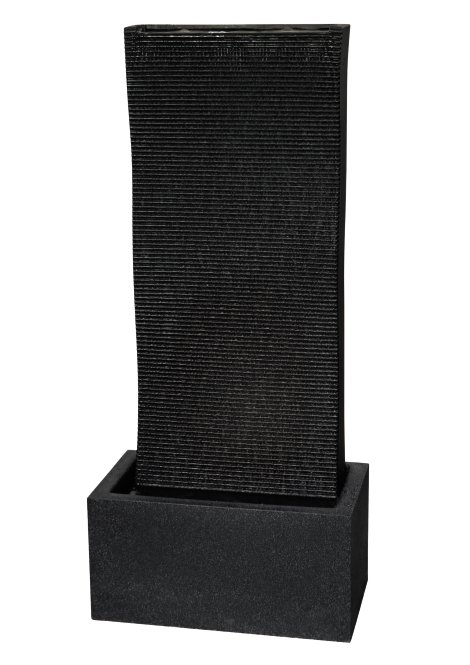KENT LIVING Dekobrunnen Wasserfall Schwarz 19x26,5x107 cm