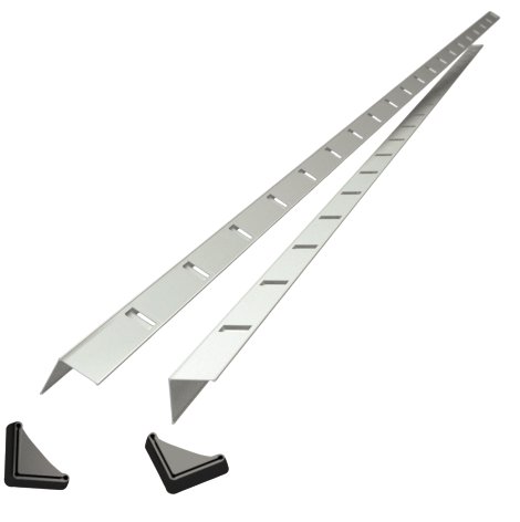 SCHULTE REGALWELT Winkelprofil Stecksystem Weiß 200x4x4 cm, 2 Stk.