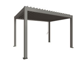 BIOHORT Pergola, 4x3 m, Quarzgrau-metallic