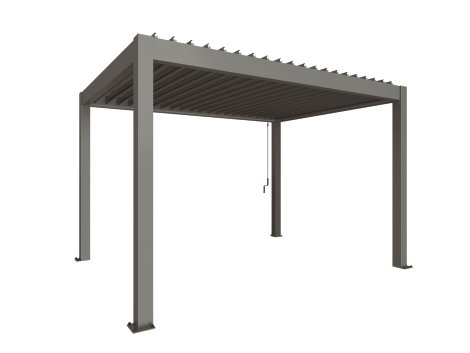 BIOHORT Pergola Quarzgrau-Metallic 4x3 m