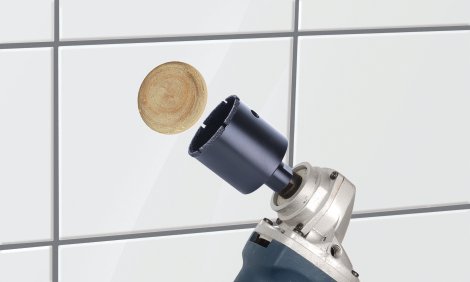 WOLFCRAFT Bohrkrone diamantbestreut für Winkelschleifer ⌀ 68 mm