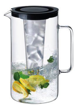 Krug mit Eiseinsatz und Deckel Schwarz 2 l