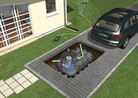 GRAF Flachtank Platin Gartenpaket JET PKW-befahrbar 7500l