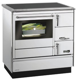 ORANIER Festbrennstoffherd Linz Weiß (7 kW) - links