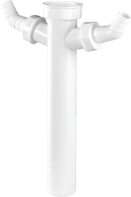 CORNAT Rezyklat Verstellrohr mit 2 Ablaufanschlüssen 1 1/2" IG, ø 40 mm, 250 mm