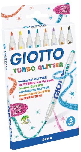 GIOTTO Faserschreiber Turbo Glitter 8 Stk.