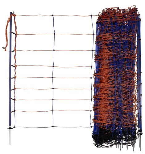 AKO TitanNet Premium - Einzelspitze 50 m x 90 cm, Blau/Orange 14 Pfähle