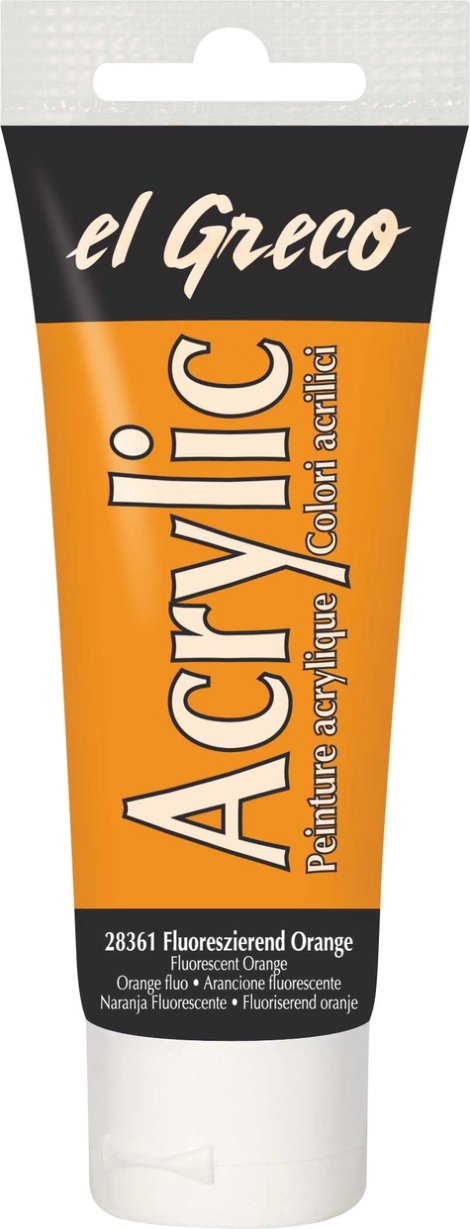 KREUL Acrylfarbe el Greco Fluoreszierend Orange 75 ml