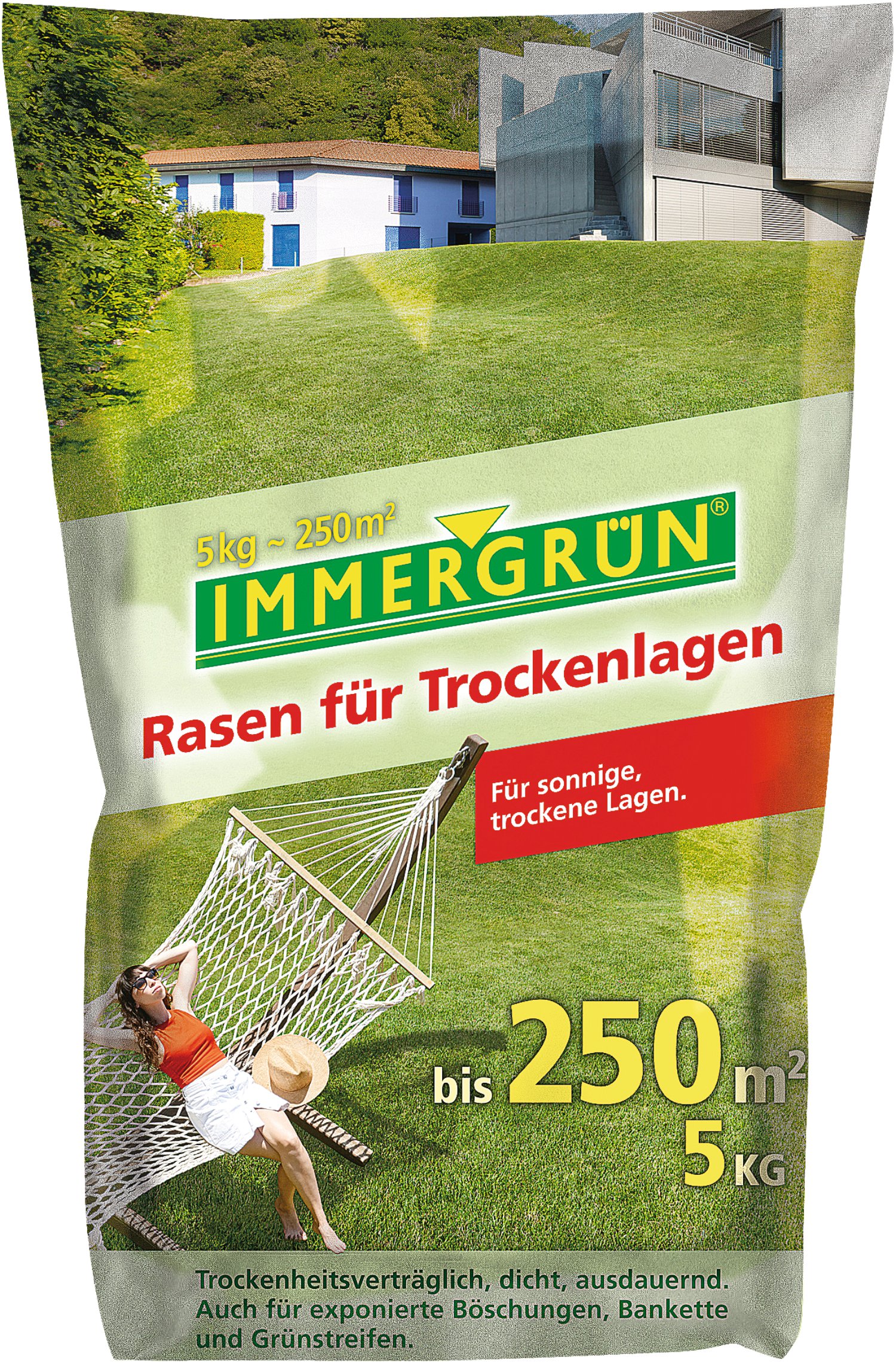 IMMERGRÜN Rasen für Trockenlagen 5 kg | Lagerhaus