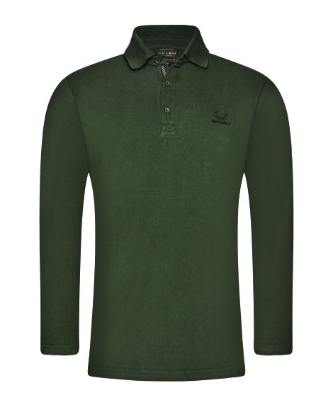 Wild & Wald Herren Langarm Polo Tions S