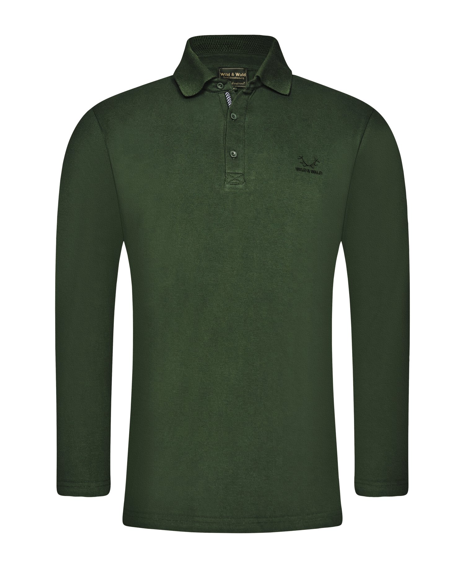 Wild & Wald Herren Langarm Polo Tions