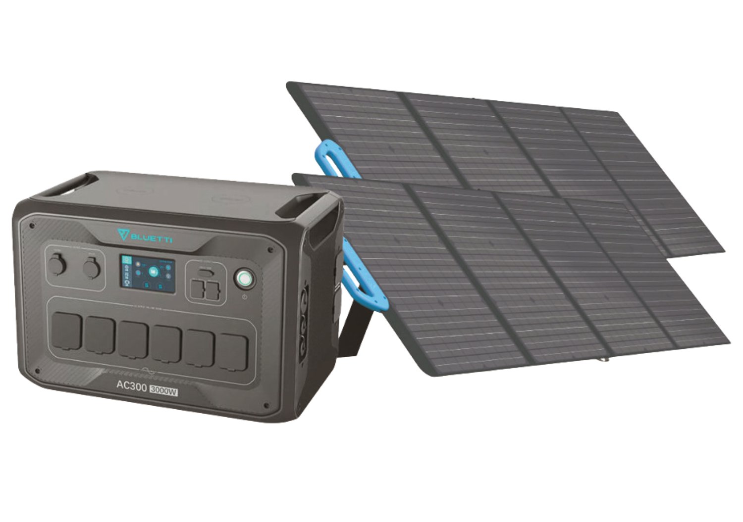 BLUETTI Powerstation-Set AC300 inkl. 2 Solarpaneele PV120