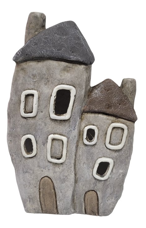 KENT LIVING  Dekofigur Häuserduo 20,5x13x31,5cm