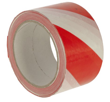 TESA Warnband 66 m x 60 mm, rot/weiß
