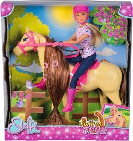 Puppe Steffi mit Pferd 29 cm