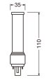 OSRAM LED-Lampe Dulux D10 G24D-1 EM 830/5W