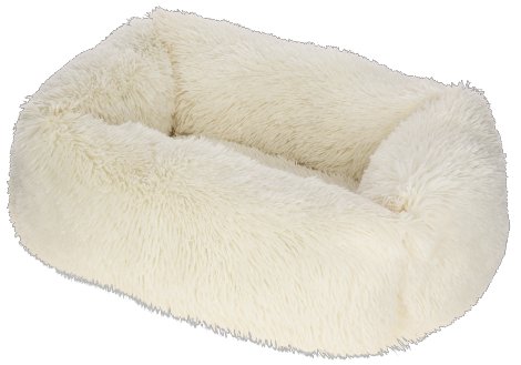 Kuschelbett Fluffy Creme 60x40 cm