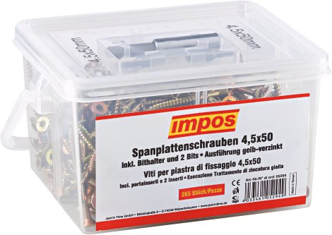 IMPOS Schraubenbox Spanplattenschrauben Torx 50x4,5 mm, 265 Stk.