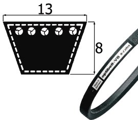 BANDO RED Keilriemen B34 1/2-17 – Klassisch, Robu Produktbild-Vorschau 6