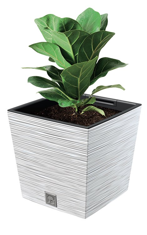 Pflanztopf Ecowood weiß 29x29,5 cm