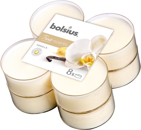 BOLSIUS Maxilicht True Scents - Vanille 8 Stk.