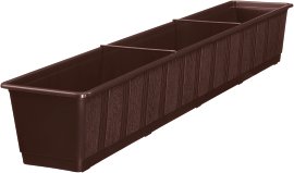 GELI Blumenkasten Standard Braun 100 cm