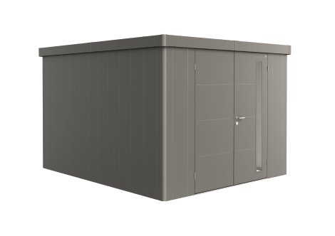 BIOHORT Gerätehaus Neo 4C Doppeltür 236x348x222 cm, Quarzgrau-metallic